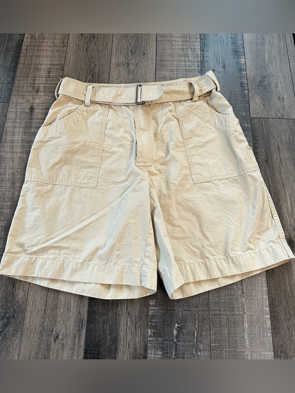 Ralph Lauren Sport Khaki Womens Shorts Size 10 Cotton Beige Tan Chino Flat